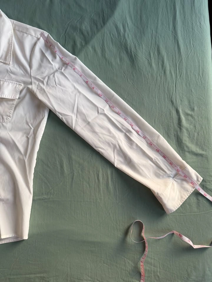 Calvin Klein Jeans Womens Utility Stretch Shirt Cream Medium - photo 5