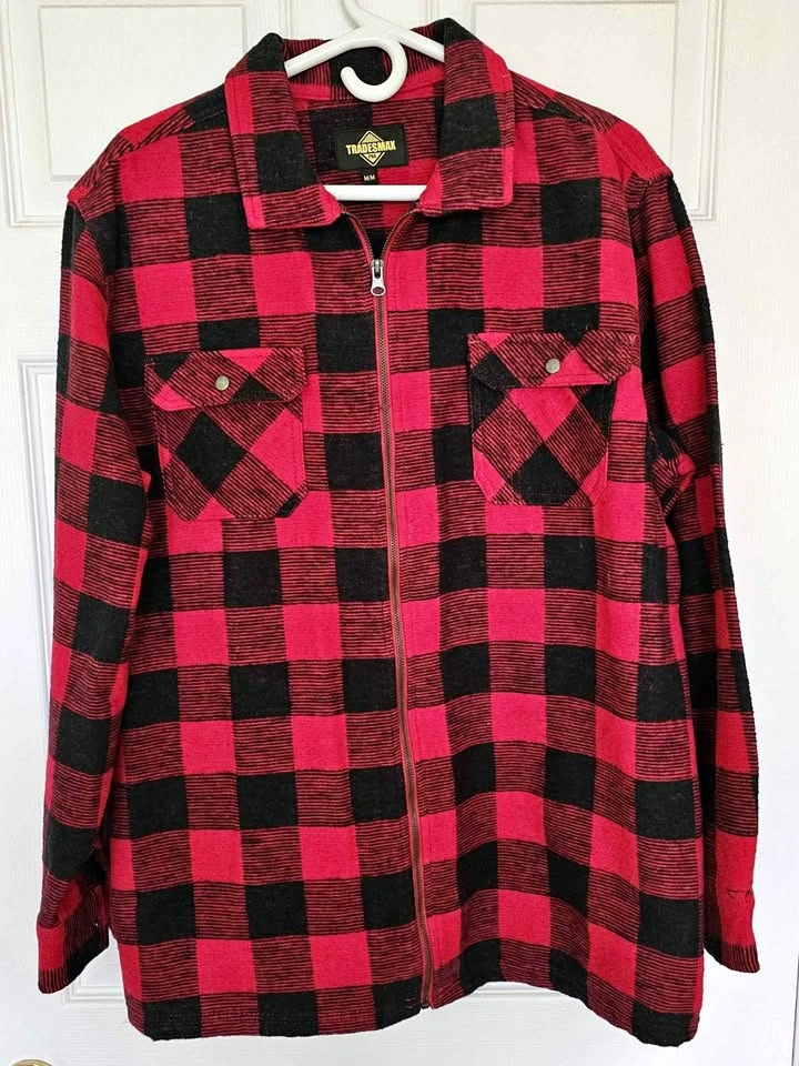Brand New Tradesmax Pro Men's Buffalo Plaid Flannel Shacket - M