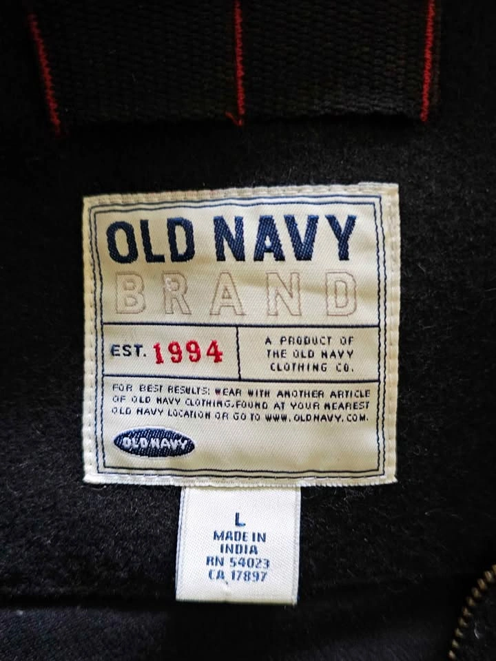 Vintage Old Navy Men's 75% Wool Blend Quilted Zip Work Jacket - - photo 3