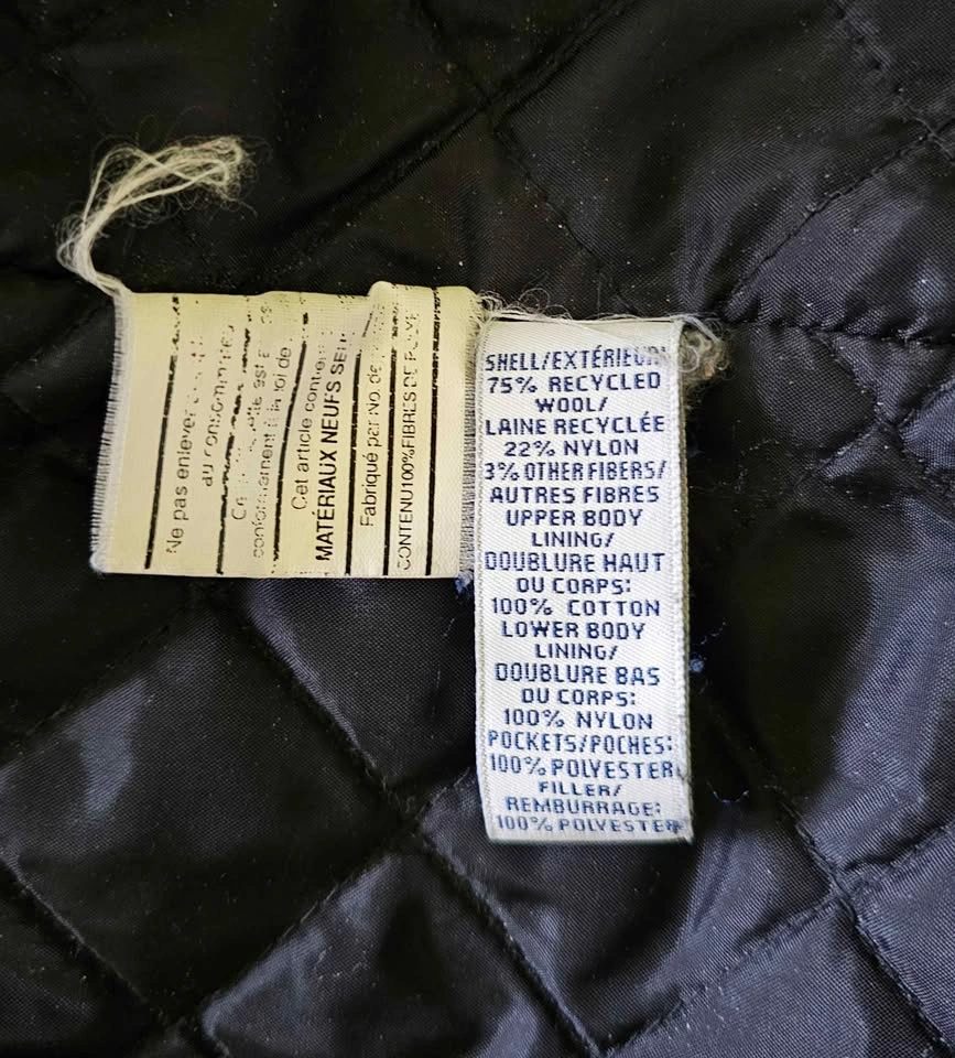 Vintage Old Navy Men's 75% Wool Blend Quilted Zip Work Jacket - - photo 4