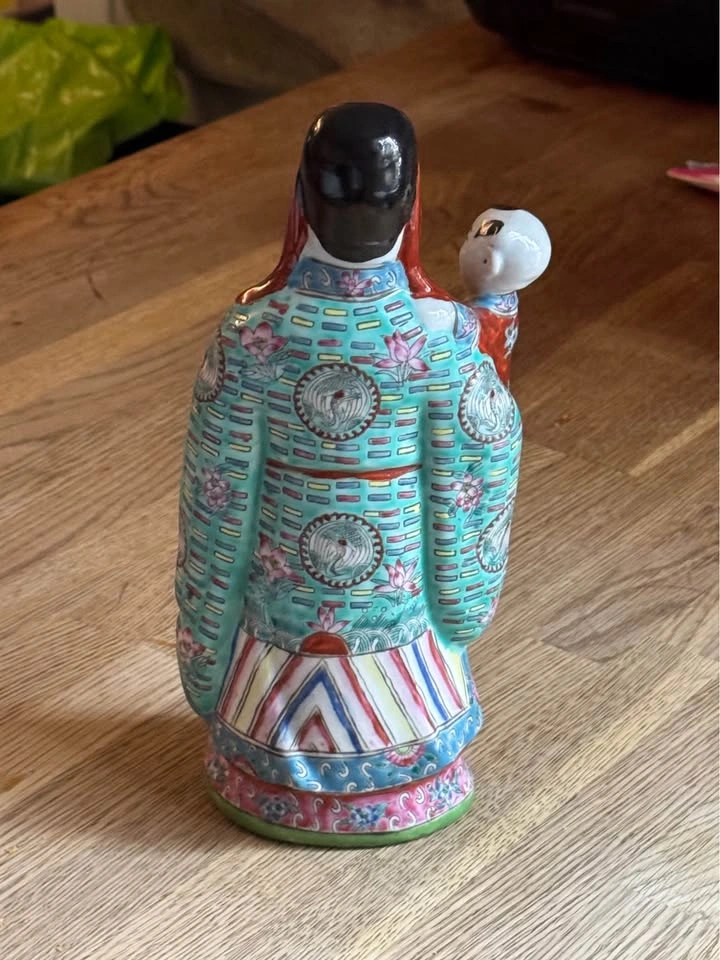 Vintage Chinese Porcelain Three Immortals Figurine Gods 13" - photo 3