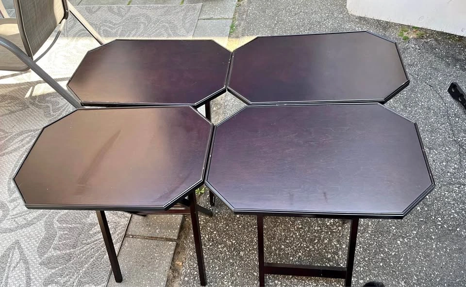 Authentic Bombay Co. 5-Piece Folding TV Tray Table Set