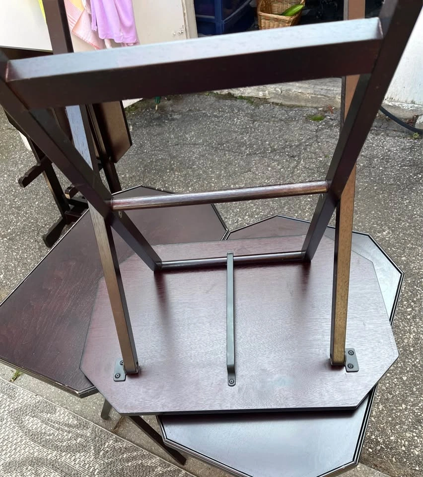 Authentic Bombay Co. 5-Piece Folding TV Tray Table Set - photo 5