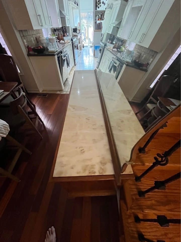 Marble-top dresser with large mirror - photo 5