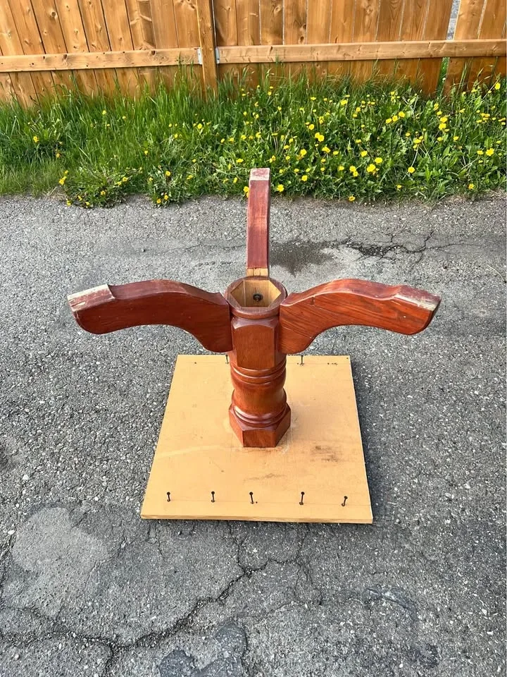 Solid Wood Pedestal Dining Table Base / Table Legs