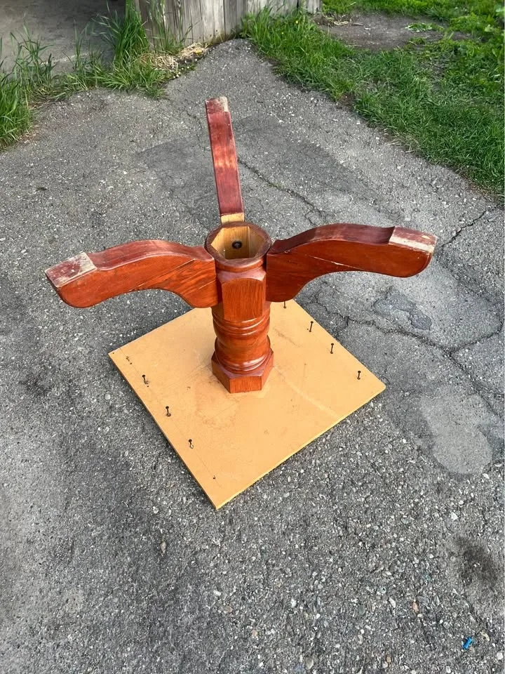 Solid Wood Pedestal Dining Table Base / Table Legs - photo 3