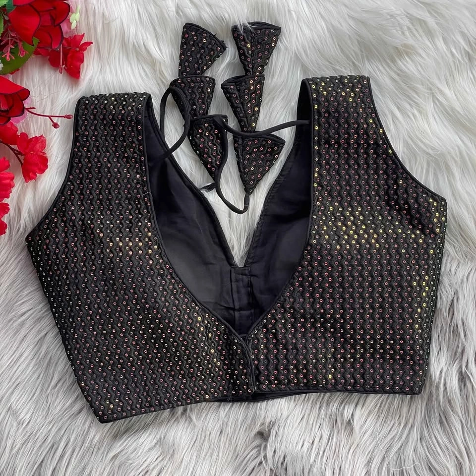 Designer blouse black - photo 2