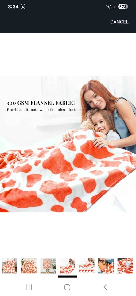 Orange Fleece Blanket - photo 3