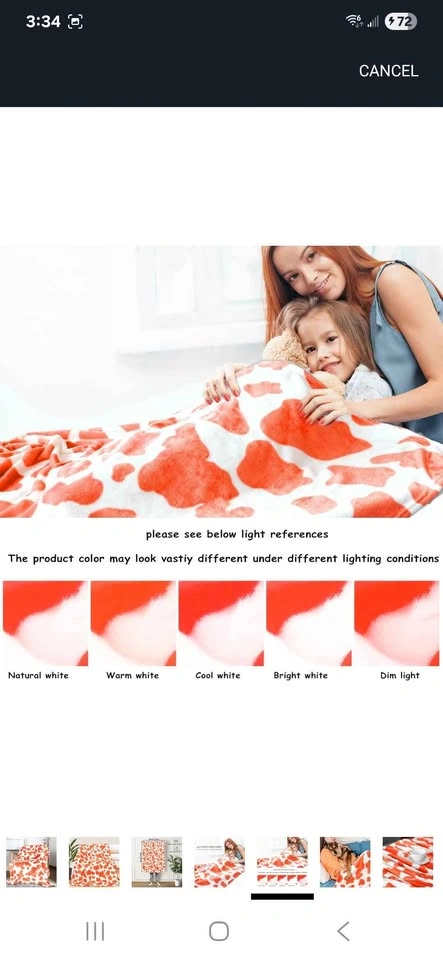 Orange Fleece Blanket - photo 4