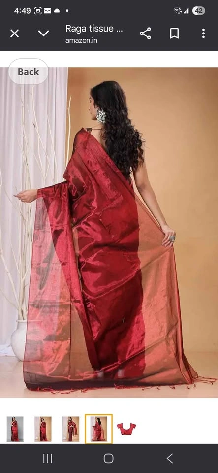 Pure Soft Tissue Saree - photo 4