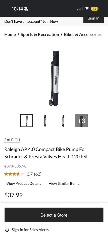 Raleigh AP 4.0 Compact Bike Pump - photo 2