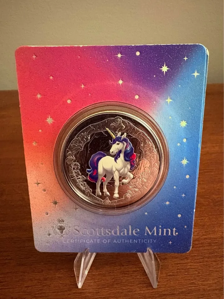 2024 1 oz Silver Purple Unicorn "Azurea" Round image indicator(2)