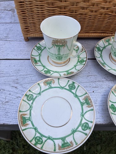 Vintage Lomonosov Soviet Porcelain Summer Garden Cup Set - photo 2