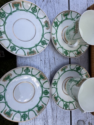 Vintage Lomonosov Soviet Porcelain Summer Garden Cup Set - photo 3