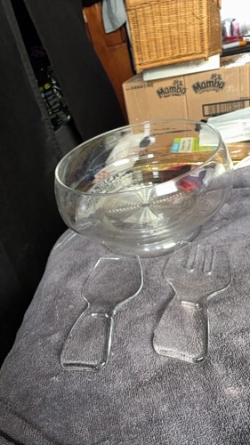 Prodyne Salad On Ice Acrylic Serving Bowl with Utensils