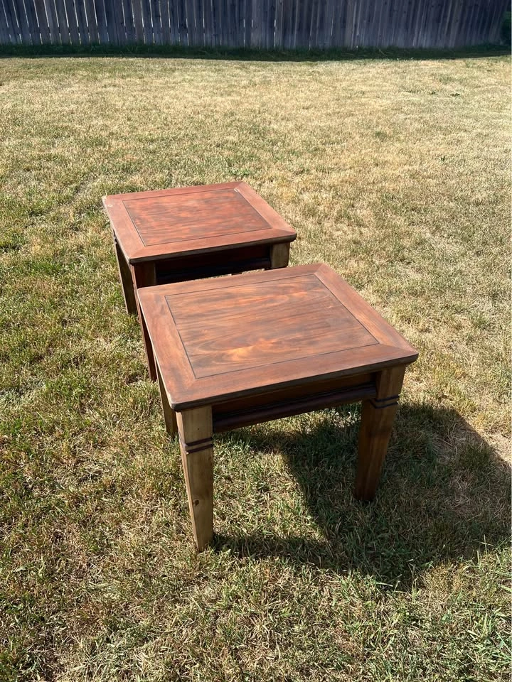 Refinished End Tables – Set of 2 – Solid Wood - photo 2