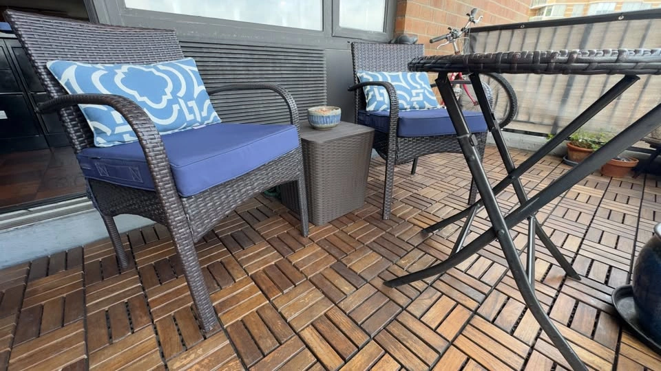 Terrace Furniture: Folding Table, 2 Chairs, and Storage Box - photo 2