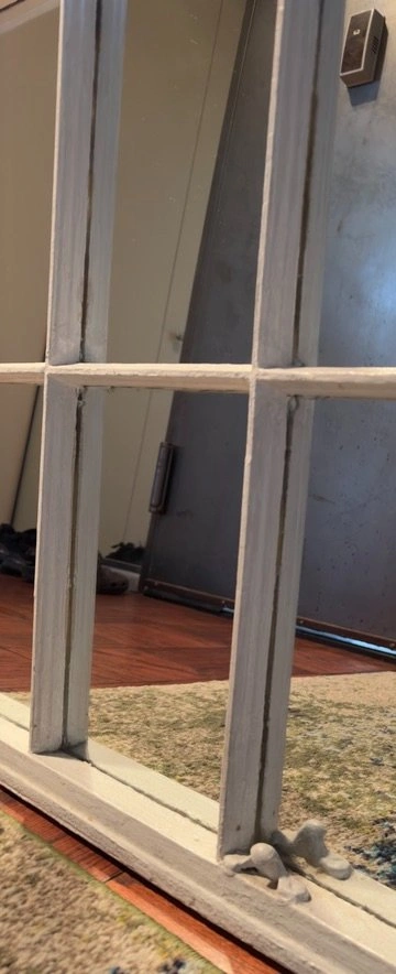Large 1800s Antique 8-Pane Window Mirror - photo 4