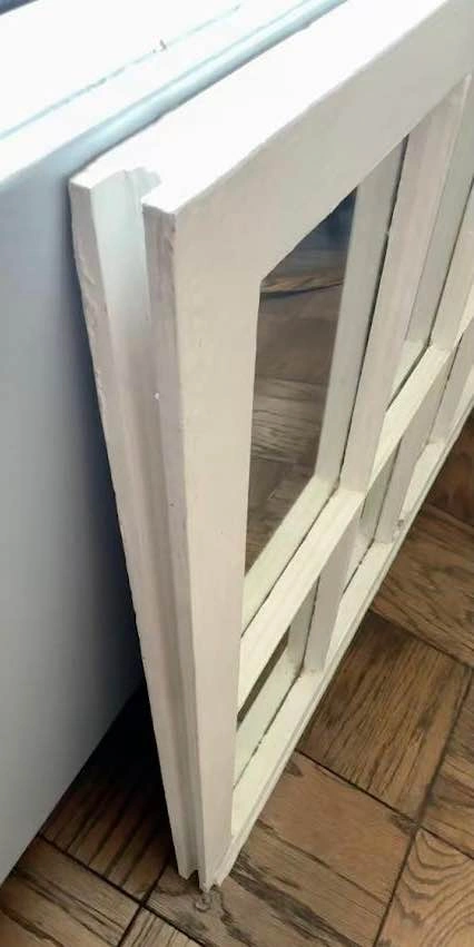 Large 1800s Antique 8-Pane Window Mirror - photo 5