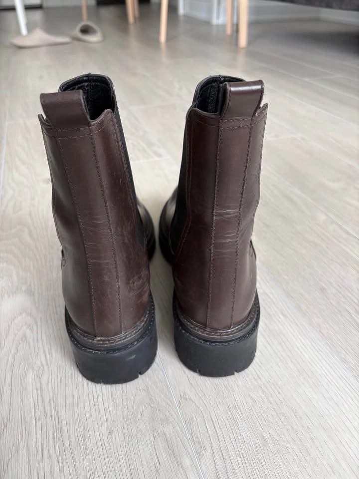 Massimo Dutti Leather Chelsea Boots – Brown – EU 39 (US 8) - photo 4