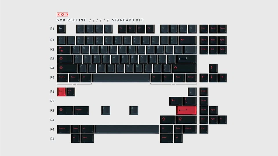 GMK Redline Standard Kit Keycaps - photo 2