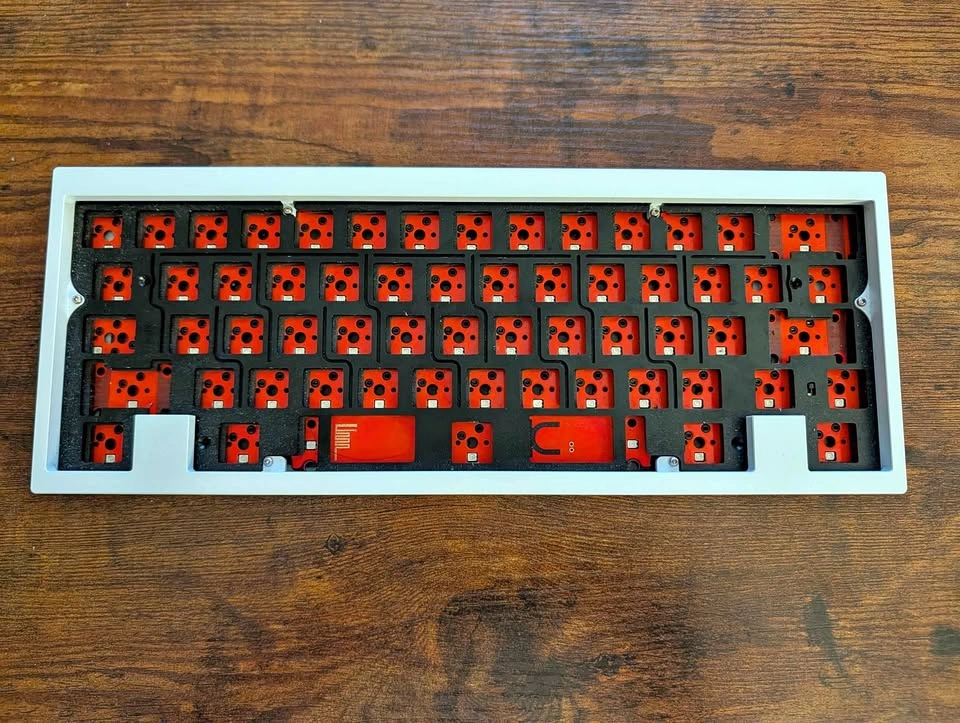 Qk60 60% Mechanical Keyboard Kit - White Case with Gold Alu Weig