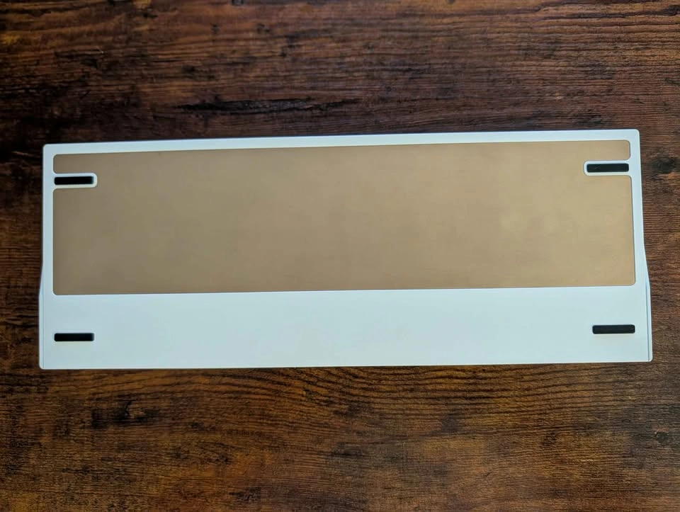 Qk60 60% Mechanical Keyboard Kit - White Case with Gold Alu Weig - photo 2