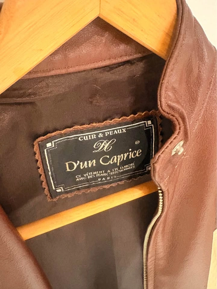Vintage Parisian Leather Moto Jacket -XS - photo 2
