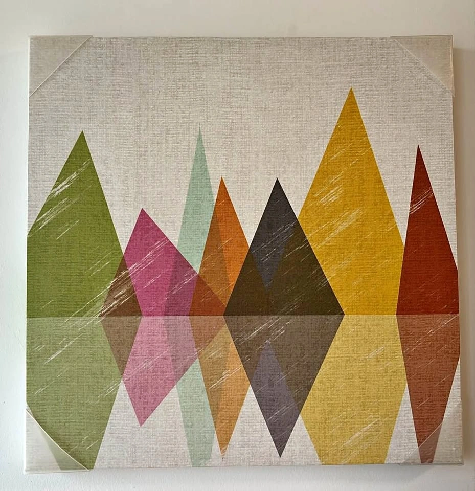 Geometric Mountain Canvas Wall Art