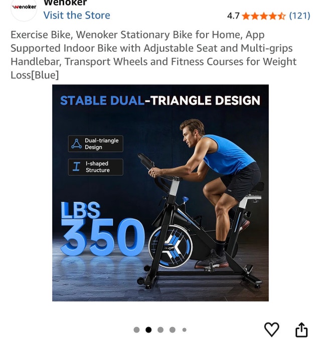 Exercise Bike, adjustable seat, quiet - photo 3