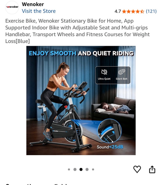 Exercise Bike, adjustable seat, quiet - photo 4
