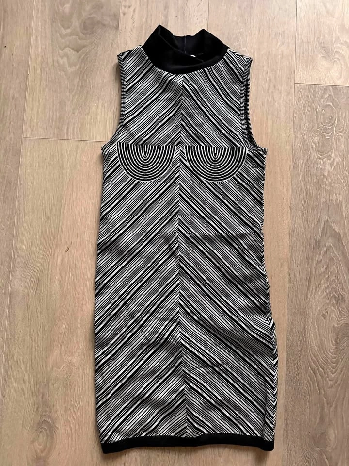 Black Geometric Outing Dress