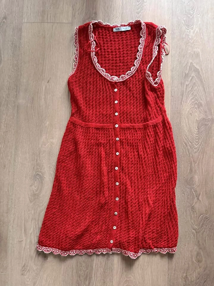 Knit Red Dress Zara