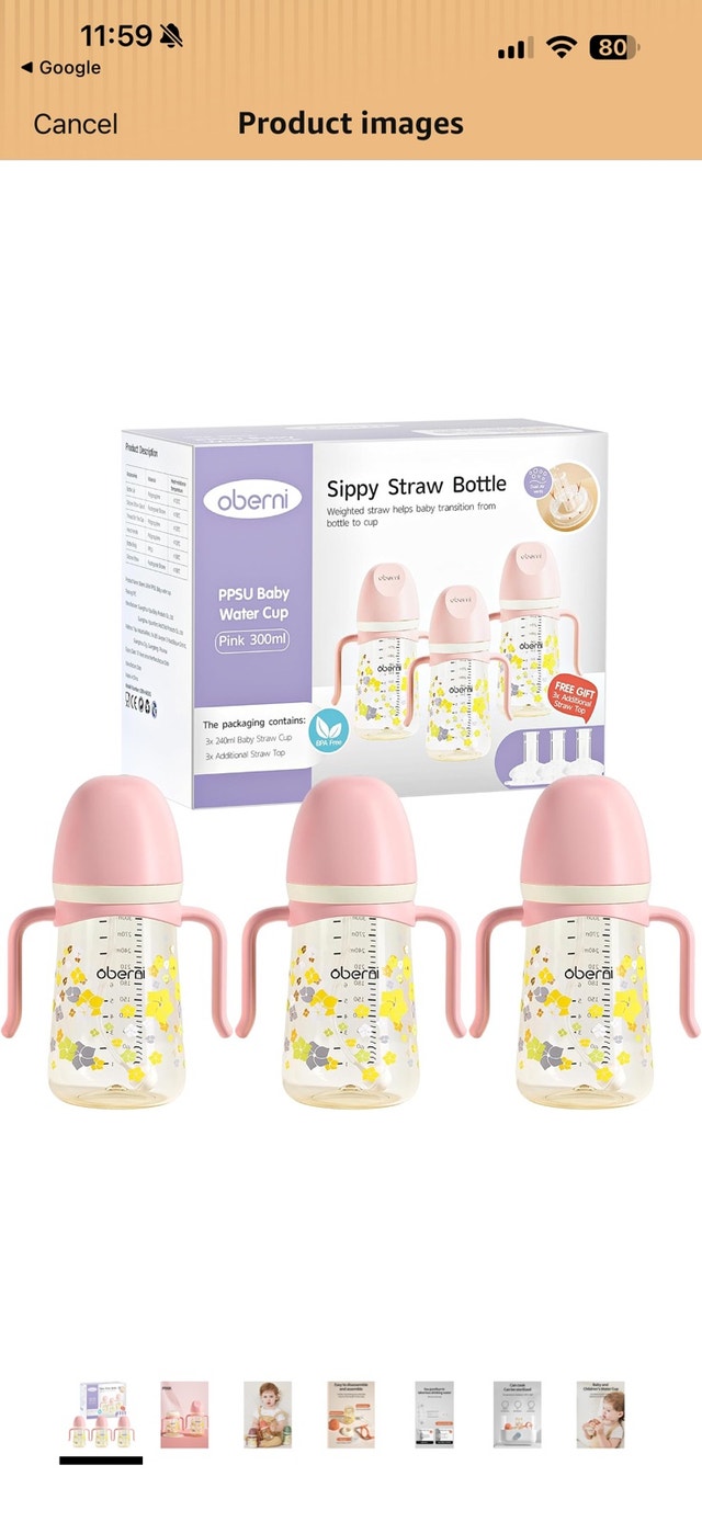 (New - Giftable) Oberni PPSU Baby Sippy Cup