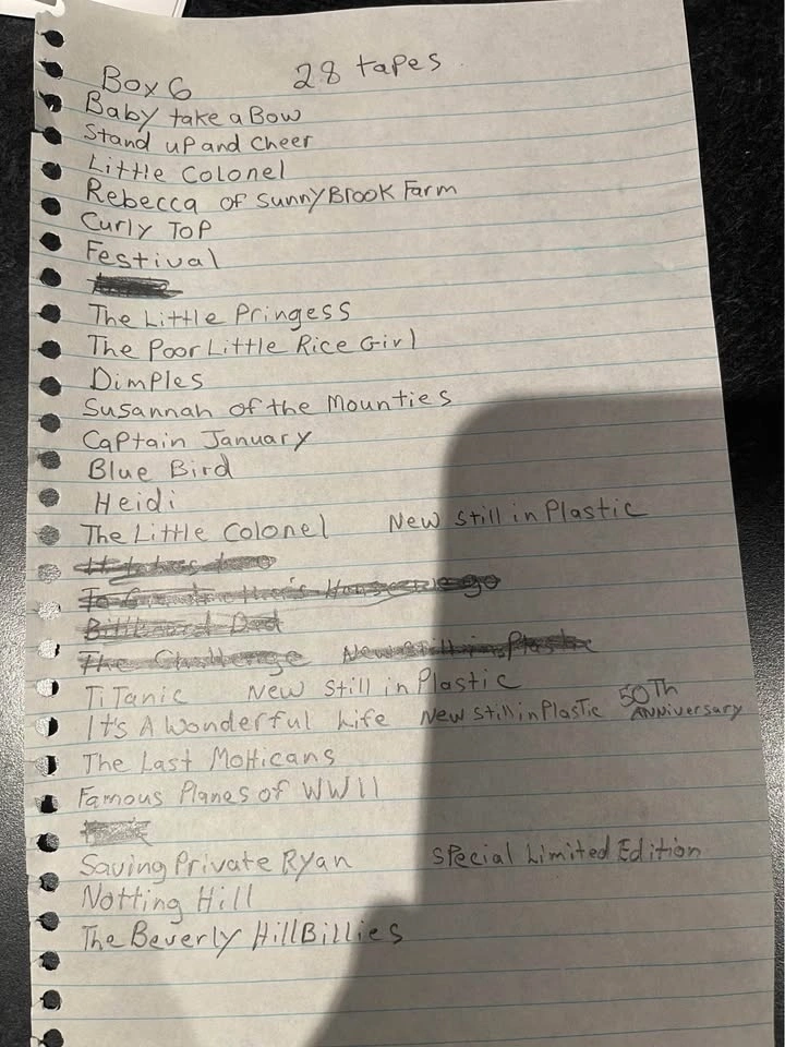 VHS movies box 6