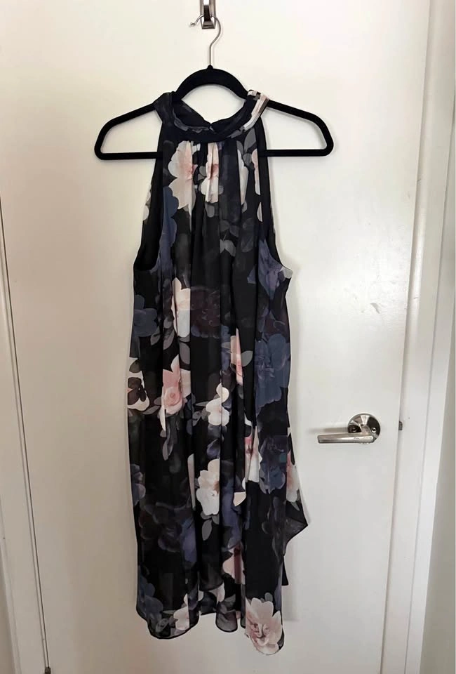 Floral Halter Neck Dress Size 16