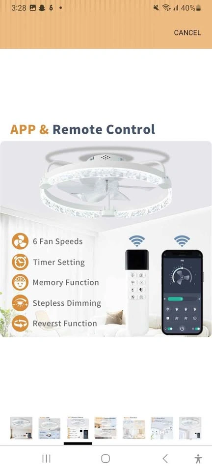 Modern Ceiling Fan with LED Lights – New - photo 3