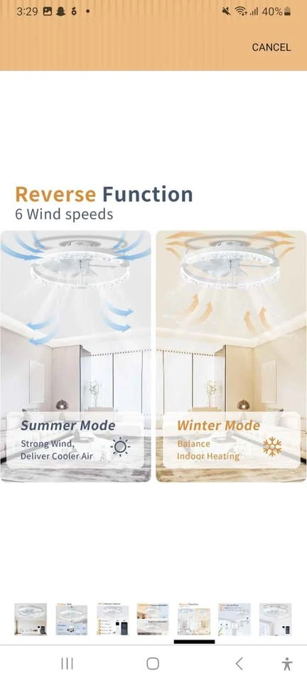 Modern Ceiling Fan with LED Lights – New - photo 5