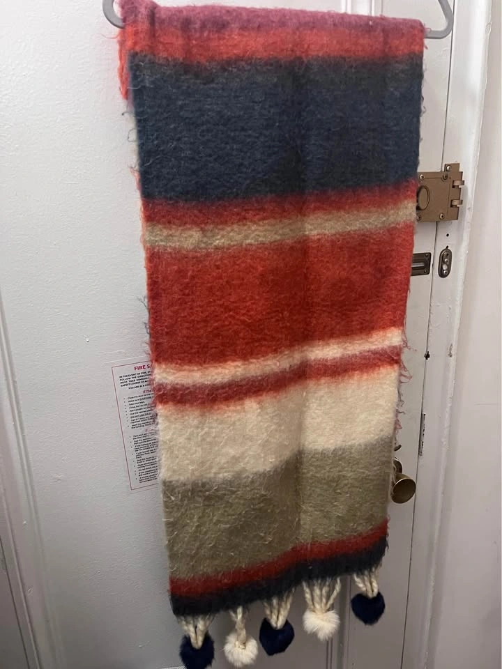 Aurora Knits Striped Pom-Pom Scarf - photo 2