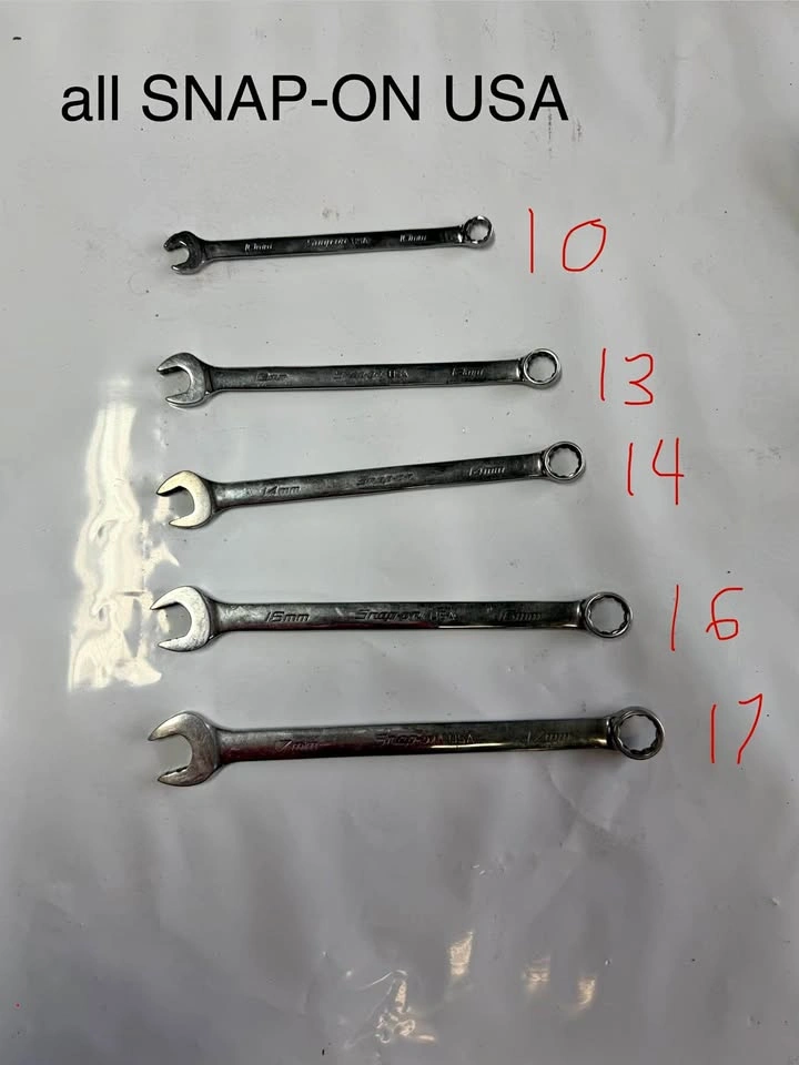 Snap-on USA Metric Wrench Set (10mm–17mm)