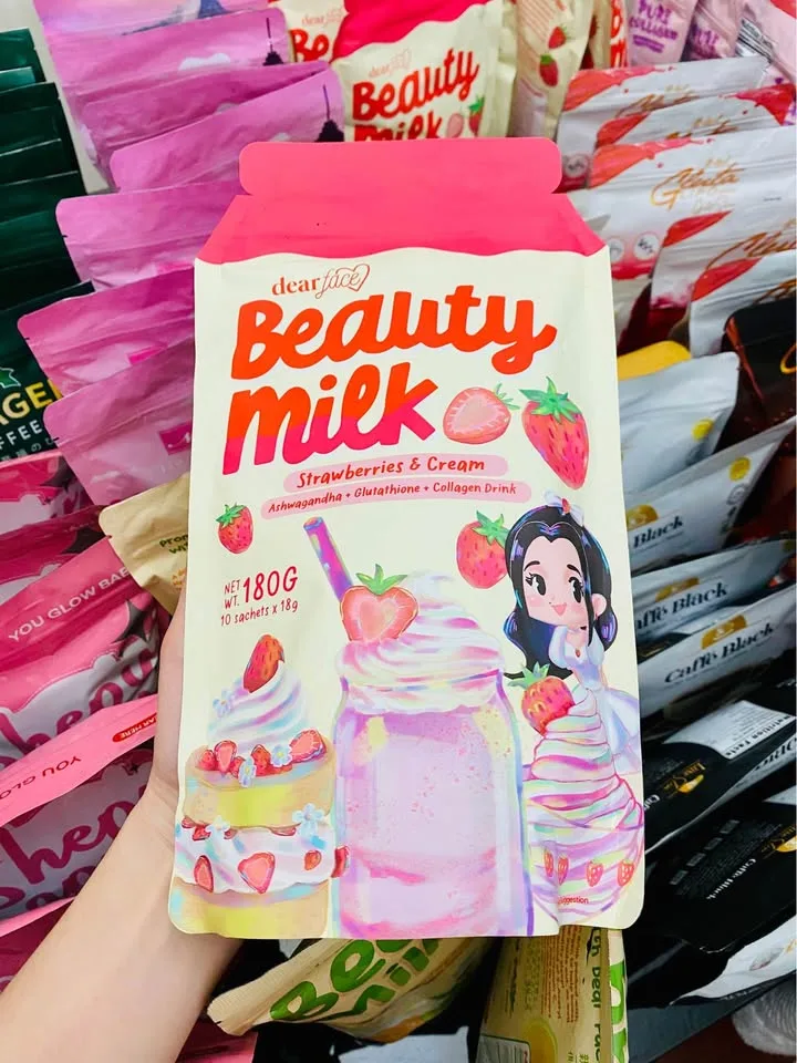 Beauty Milk Strawberries & Cream image indicator(4)