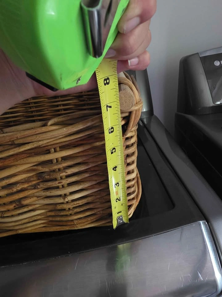 Wicker Rectangular Storage Basket with Wooden Handles - photo 4