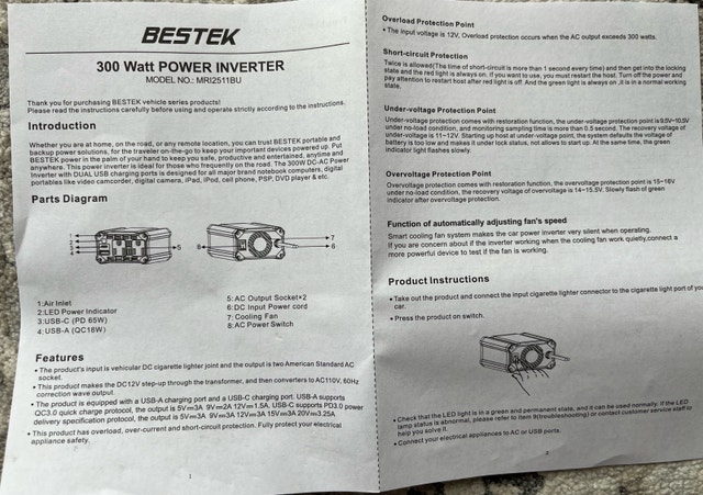 BESTEK 300W Power Inverter - photo 4