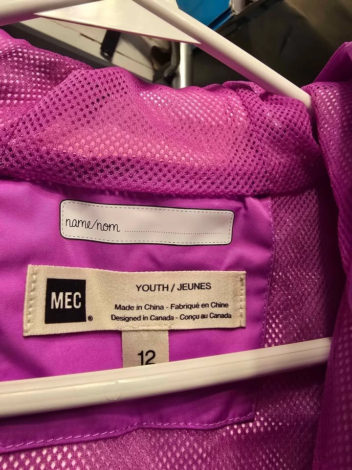 MEC Pink Rain Jacket size 12 - photo 3