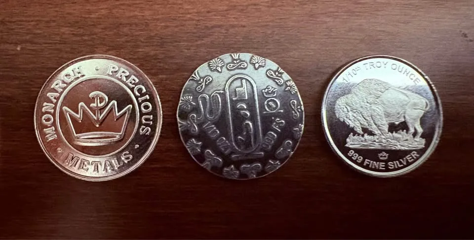 1/10 oz .999 Fine Silver Bullion X 3 - Variety Bundle image indicator(2)