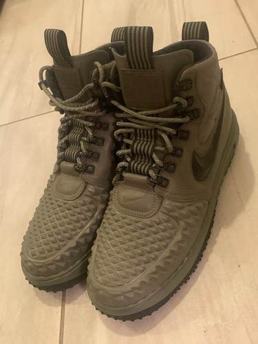 Nike Lunar Force 1 Duckboot Linen High Top Olive Gun AF1 Size 9