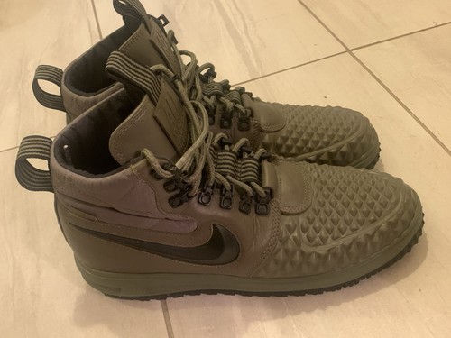 Nike Lunar Force 1 Duckboot Linen High Top Olive Gun AF1 Size 9 - photo 2