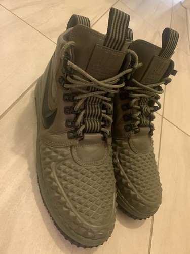 Nike Lunar Force 1 Duckboot Linen High Top Olive Gun AF1 Size 9 - photo 3