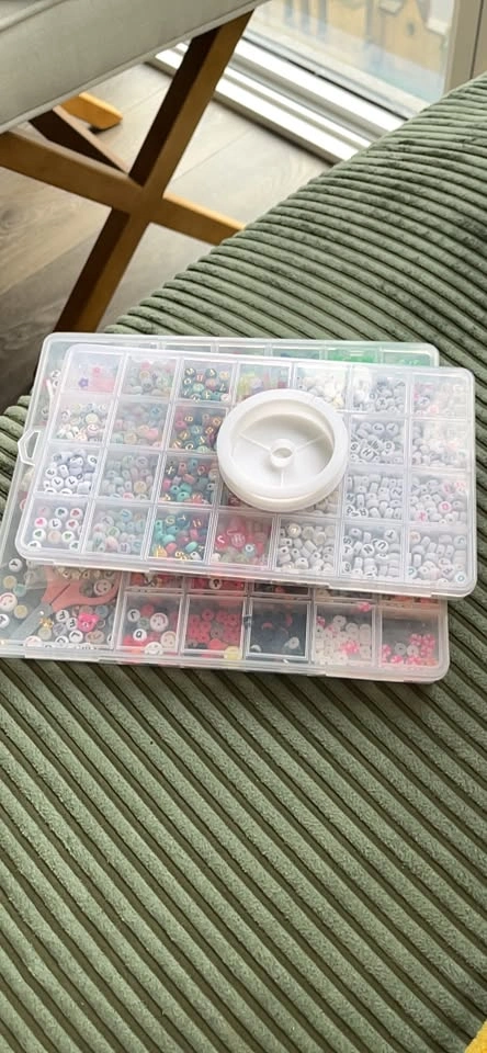 Bead Organizer Box with Bracelet Making Supplies - photo 2