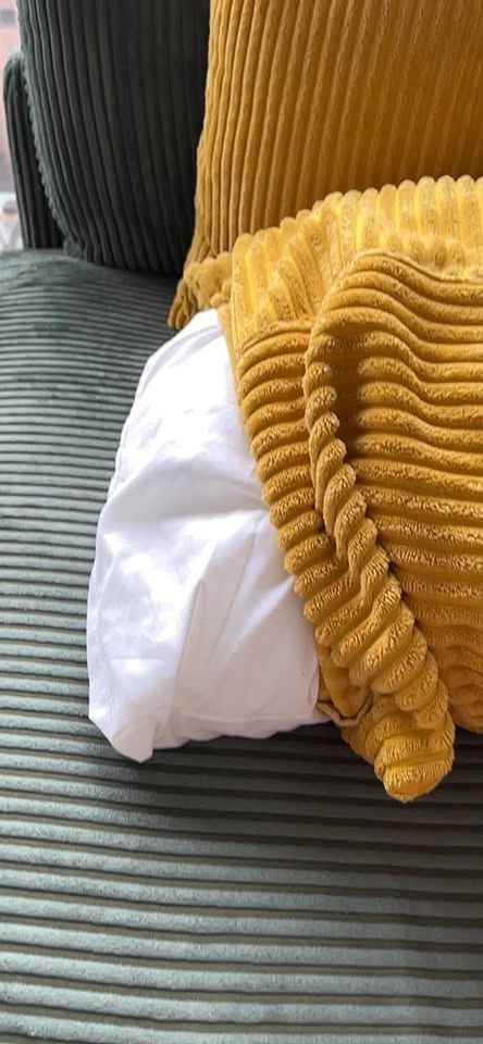 Yellow Corduroy Throw Pillows - photo 2